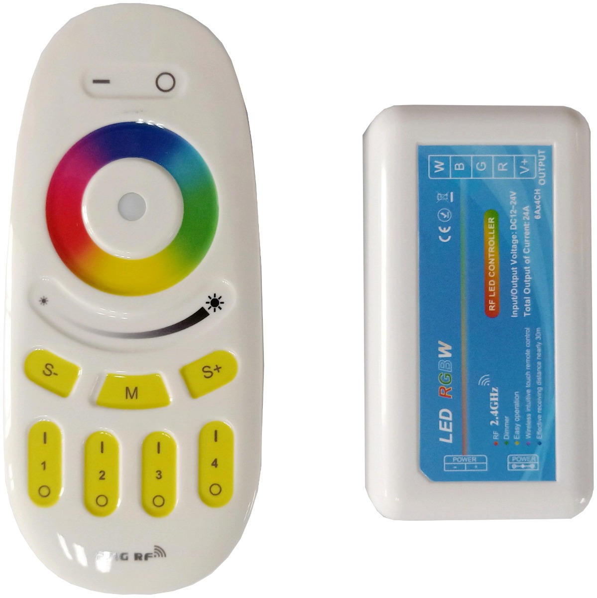 Avide LED Strip 12V 288W RGB+W 4 Zone RF Touch Remote and Controller
