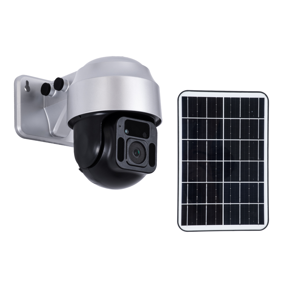 GloboStar® 86049 Αυτόνομη Ηλιακή Camera 1080P 2MP WiFi 150° Μπαταρία 3200mAh Φωτοβολταϊκό Πάνελ Αισθητήρα Ημέρας-Νύχτας & Ρύθμιση Χρόνου Διπλή Κατέυθυνση Ομιλίας Αδιάβροχη IP66 Ψυχρό Λευκό 6000K - Ασημί - Image 3