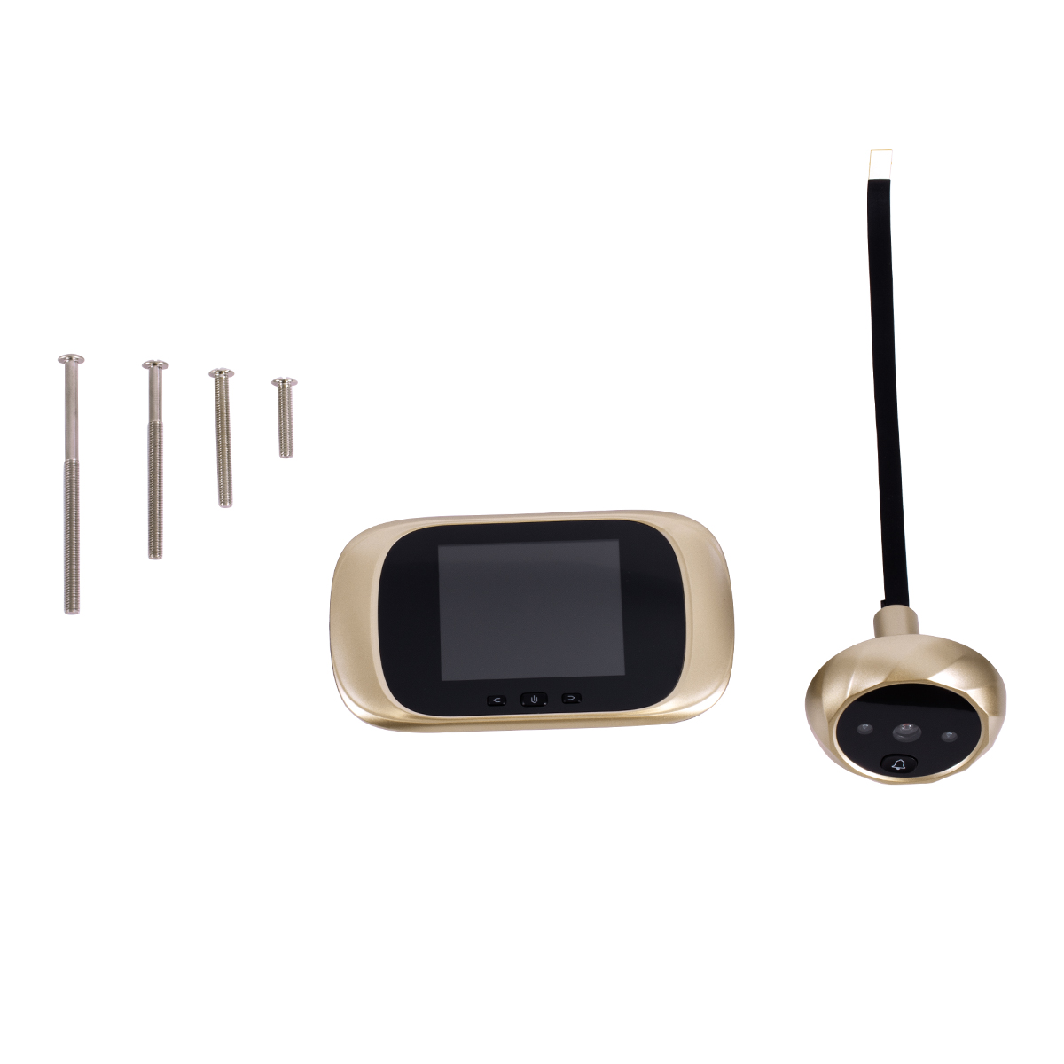 GloboStar® 86068 Επαναφορτιζόμενη Ψηφιακή Έξυπνη Camera Εξώπορτας 90° Μοιρών με Έγχρωμη Οθόνη 2.8" Inches - USB - Νυχτερινή Όραση με LED IR - Κουδούνι - Χρυσό - Image 10