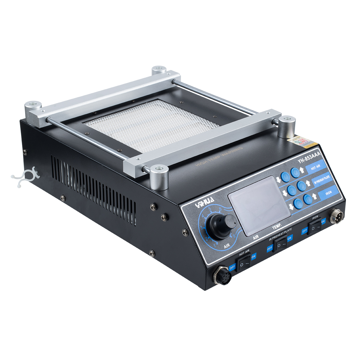 GloboStar® 79973 Σταθμός Επανεργασίας με Ψηφιακή Οθόνη Θερμοκρασίας Πιστόλι Θερμού Αέρα - Hot Air Soldering Welding και PID Προγραμματιζόμενο Σύστημα Ελέγχου Θερμοκρασίας και Παρακολούθηση Θερμοκρασίας σε Πραγματικό Χρόνο για Κάθε Στοιχείο 1200W - Image 3