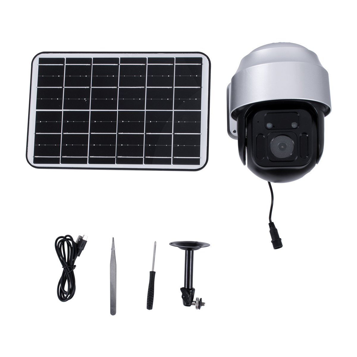 GloboStar® 86054 Αυτόνομη Ηλιακή Camera 1080P 2MP 4G SIM CARD WiFi 150° Μπαταρία 3200mAh Φωτοβολταϊκό Πάνελ Αισθητήρα Ημέρας-Νύχτας & Ρύθμιση Χρόνου Διπλή Κατέυθυνση Ομιλίας Αδιάβροχη IP66 Ψυχρό Λευκό 6000K - Ασημί - Image 8