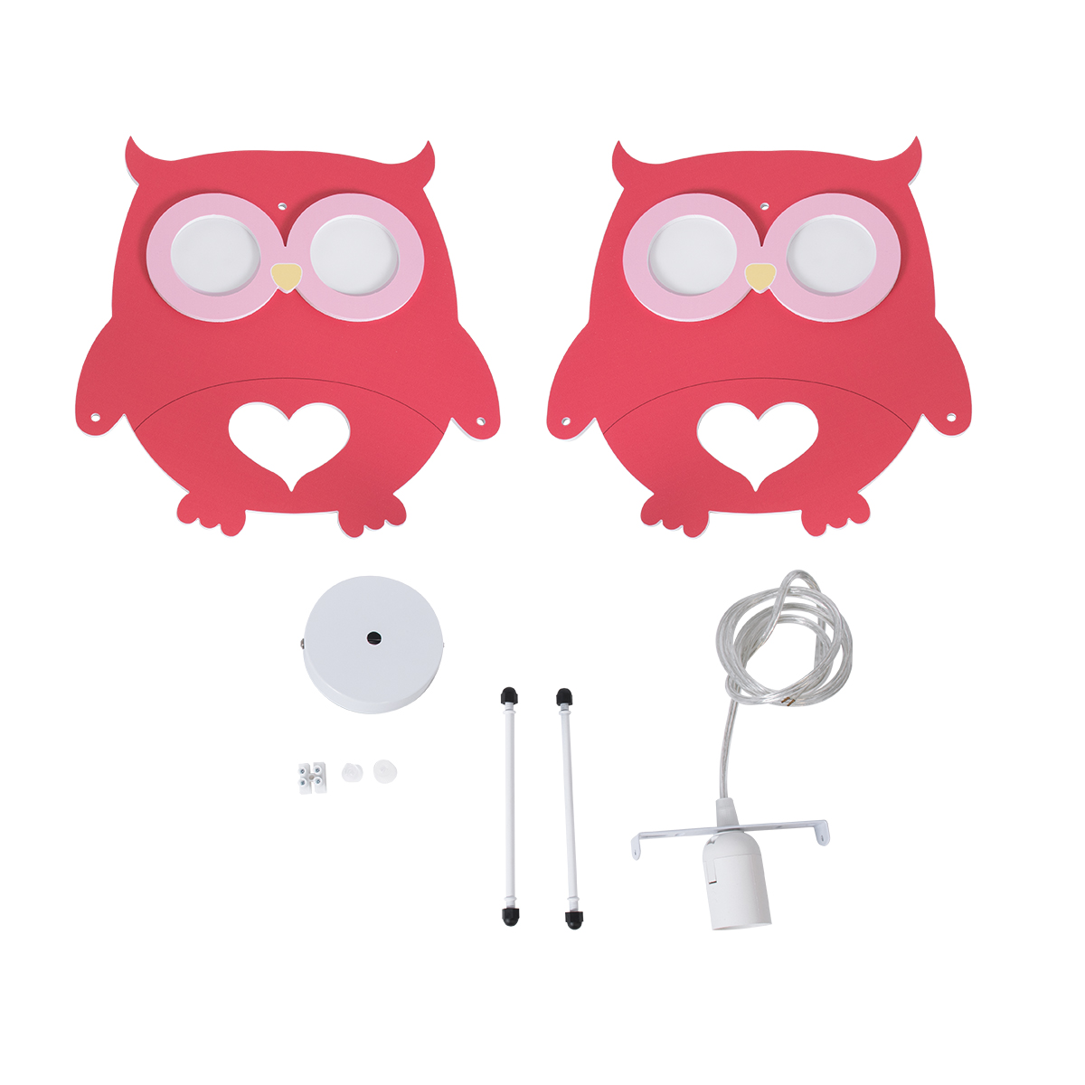 GloboStar® OWL 61576 Μοντέρνο Παδικό Κρεμαστό Φωτιστικό Οροφής Μονόφωτο 1 x E27 Κόκκινο PVC Φιγούρα Κουκουβάγια Μ29.5 x Π15.5 x Υ30.5cm - Image 12