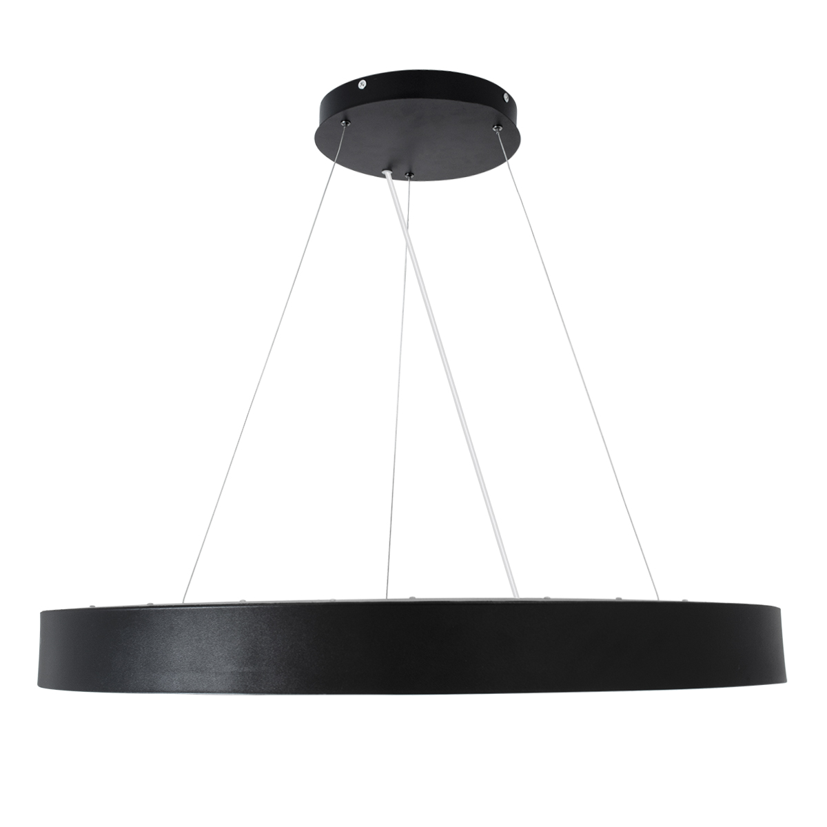 GloboStar® BURTON 61204-P Κρεμαστή Πλαφονιέρα Οροφής LED CCT 100W 11020lm 120° AC 220-240V - Εναλλαγή Φωτισμού μέσω Τηλεχειριστηρίου All In One Ψυχρό 6000k+Φυσικό 4500k+Θερμό 2700k Dimmable Φ80cm - Μαύρο - 3 Years Warranty - Image 4