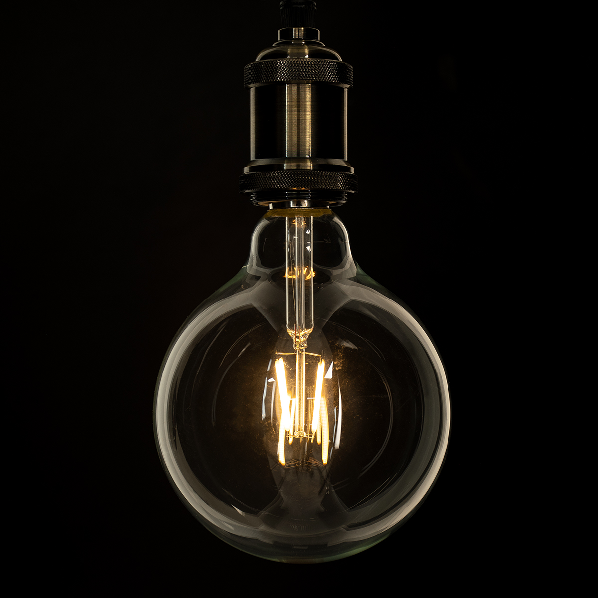 GloboStar® 99012 Λάμπα LED Long Filament E27 G125 Γλόμπος 4W 400lm 360° AC 220-240V IP20 Φ12.5 x Υ18cm Θερμό Λευκό 2700K με Διάφανο Γυαλί - Dimmable - 3 Years Warranty - Image 5