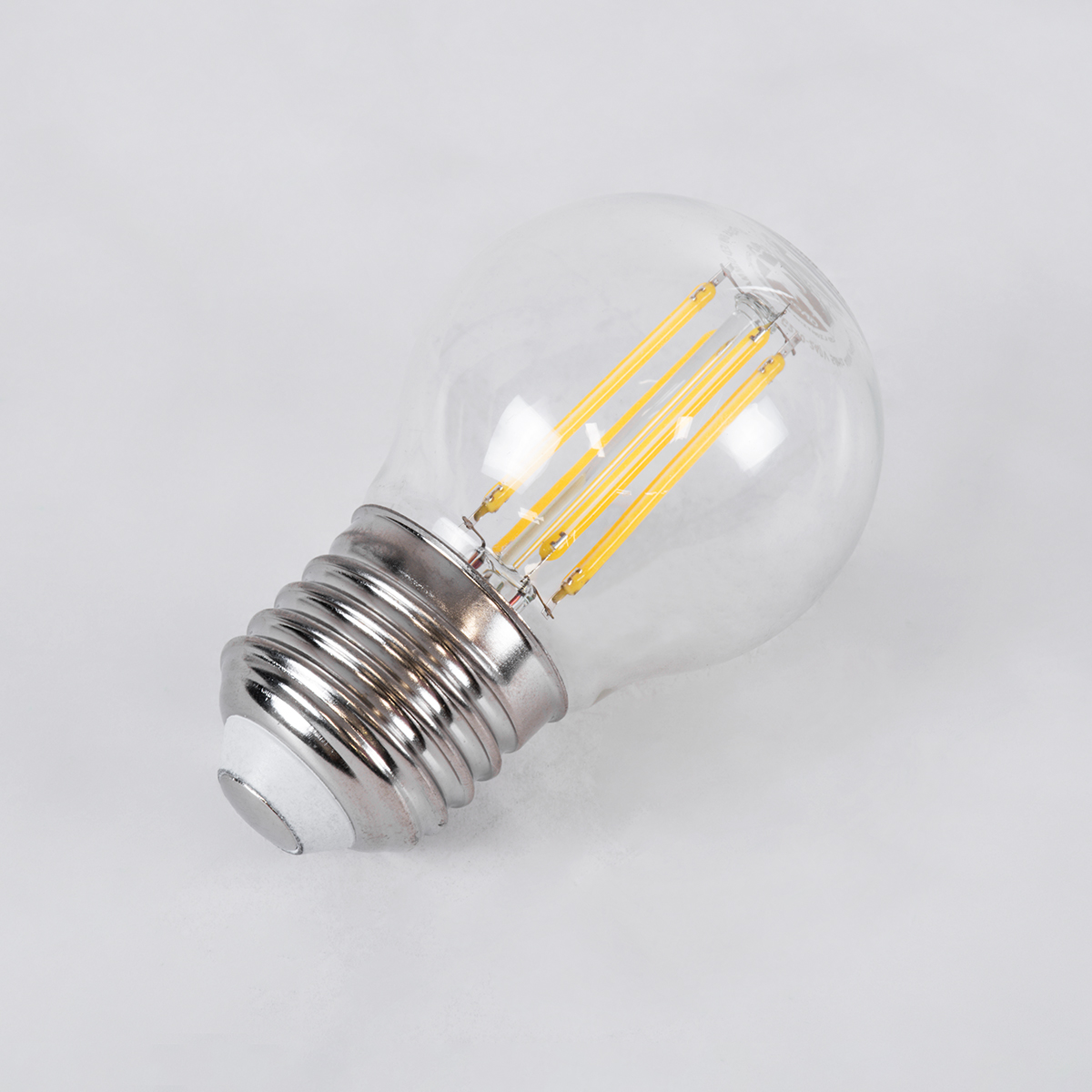 GloboStar® 99052 Λάμπα LED Long Filament E27 G45 Γλομπάκι 6W 660lm 360° AC 220-240V IP20 Φ4.5 x Υ7.5cm Φυσικό Λευκό 4000K με Διάφανο Γυαλί - Dimmable - 3 Years Warranty - Image 4