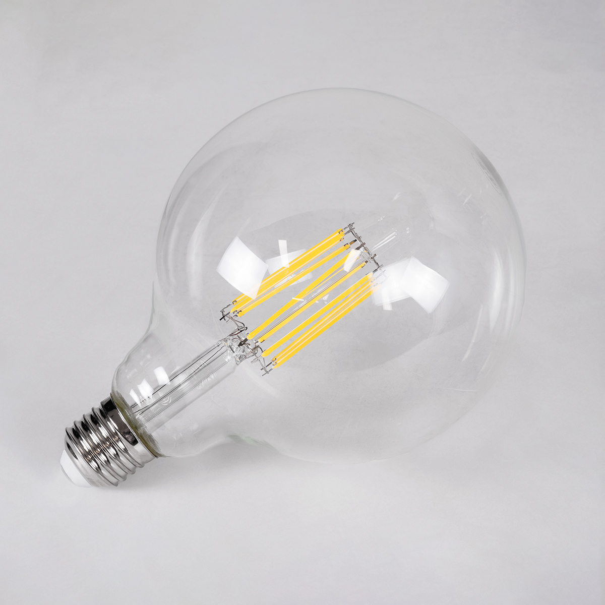 GloboStar® 99055 Λάμπα LED Long Filament E27 G125 Γλόμπος 12W 1320lm 360° AC 220-240V IP20 Φ12.5 x Υ18cm Φυσικό Λευκό 4000K με Διάφανο Γυαλί - Dimmable - 3 Years Warranty - Image 4