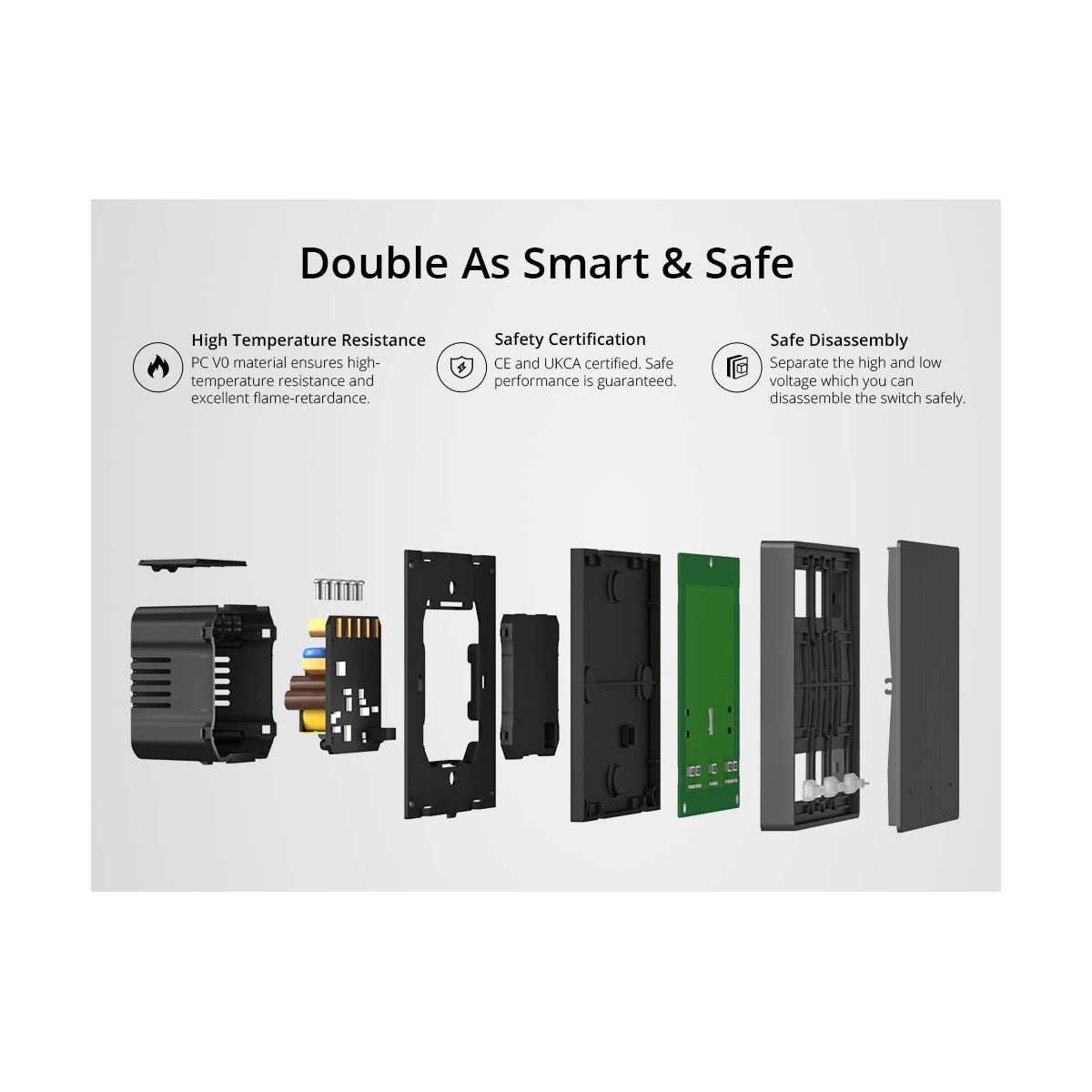GloboStar® 80088 SONOFF M5-2C-80 SwitchMan Mechanical Smart Switch WiFi & Bluetooth AC 100-240V Max 10A 2200W (5A/Way) 2 Way - Image 9