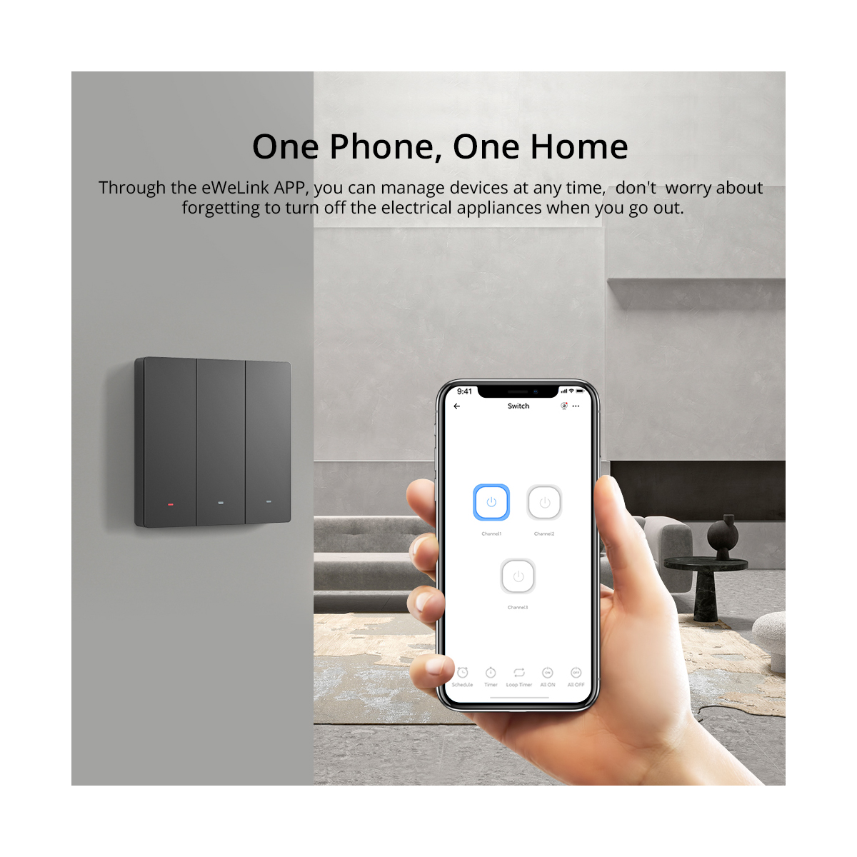GloboStar® 80088 SONOFF M5-2C-80 SwitchMan Mechanical Smart Switch WiFi & Bluetooth AC 100-240V Max 10A 2200W (5A/Way) 2 Way - Image 6