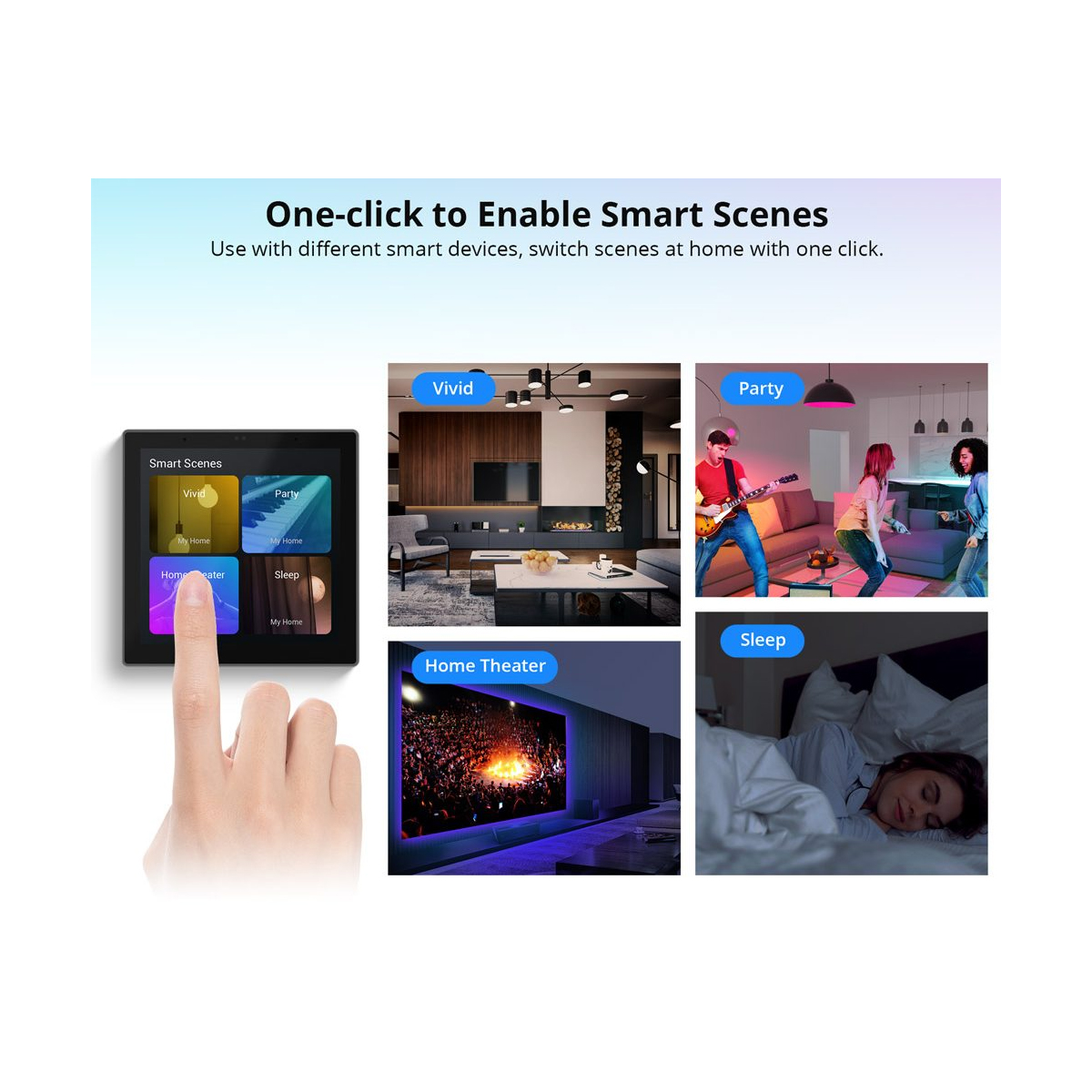 GloboStar® 80094 SONOFF NSPanel86PB Wi-Fi & Zigbee 3.0 Smart Scene Wall Switch (86/EU Type) - AC 100-240V - Integrated HMI Touch Panel - Smart Controller & Gateway for All Smart Devises - Image 10