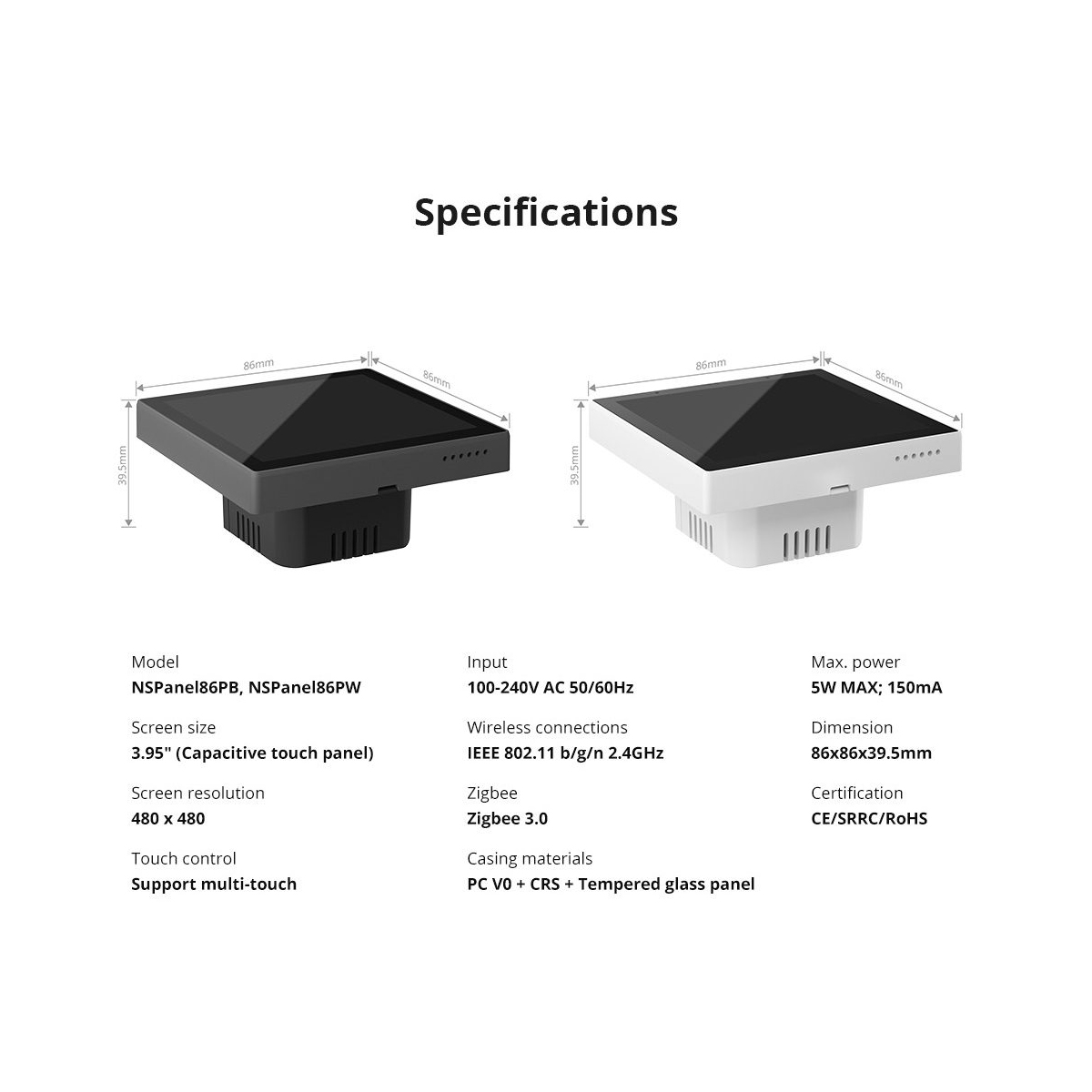 GloboStar® 80094 SONOFF NSPanel86PB Wi-Fi & Zigbee 3.0 Smart Scene Wall Switch (86/EU Type) - AC 100-240V - Integrated HMI Touch Panel - Smart Controller & Gateway for All Smart Devises - Image 31