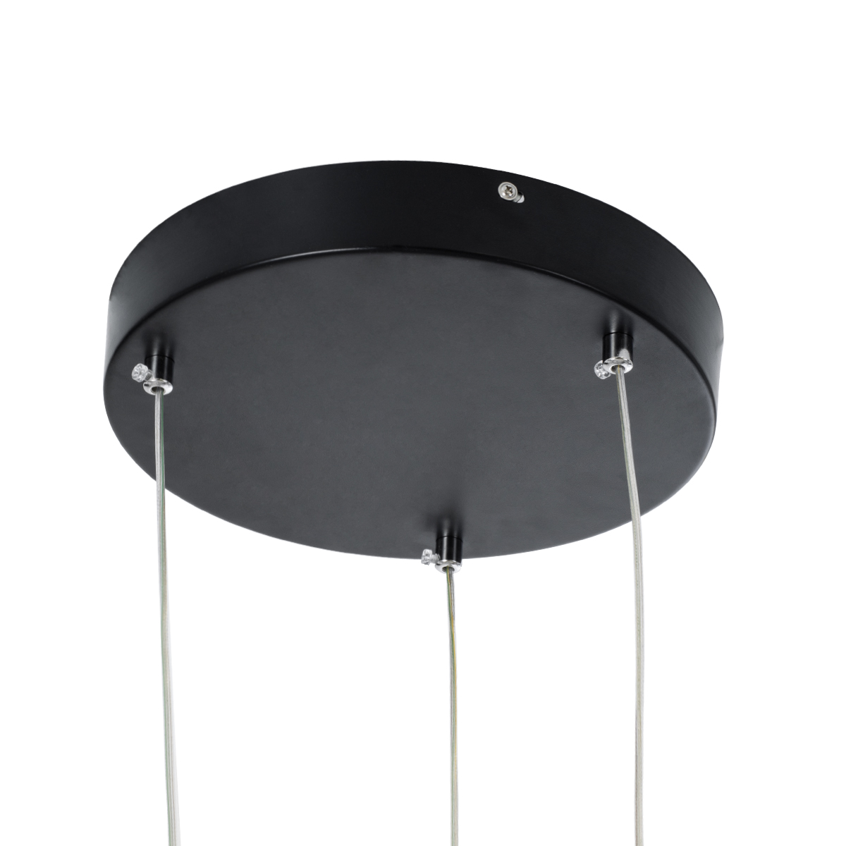 GloboStar® KIBOO-TRIO 60931 Κρεμαστό Φωτιστικό Οροφής Design LED CCT 90W 10350lm 360° AC 220-240V - Εναλλαγή Φωτισμού μέσω Τηλεχειριστηρίου All In One Ψυχρό 6000k+Φυσικό 4500k+Θερμό 2700k Dimmable Μ60 x Π60 x Υ80cm - Μαύρο - 3 Years Warranty - Image 7