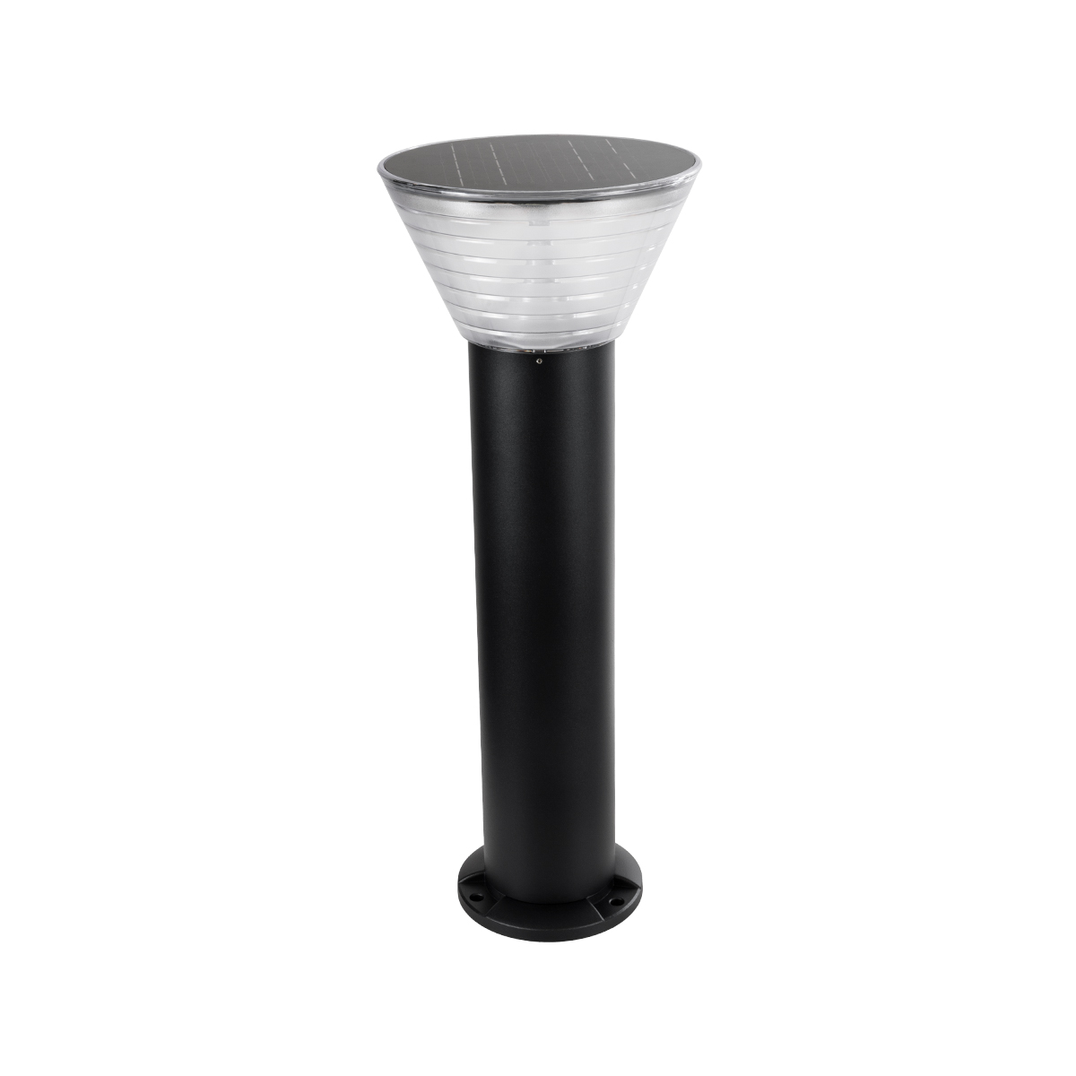 GloboStar® VEGGIE 90525 Αυτόνομο Ηλιακό Φωτιστικό Κήπου - Κολωνάκι Αρχιτεκτονικού Φωτισμού Εξωτερικού Χώρου LED 10W 330lm 120° με Ενσωματωμένο Φωτοβολταϊκό Panel 6V 2W & Επαναφορτιζόμενη Μπαταρία Li-ion 3.2V 1800mAh με Αισθητήρα Ημέρας-Νύχτας - Αδιάβροχο IP65 - Σώμα Αλουμινίου & ABS - Φ23 x Υ60cm - Ψυχρό Λευκό 6000K - Μαύρο - 2 Χρόνια Εγγύηση - Image 2