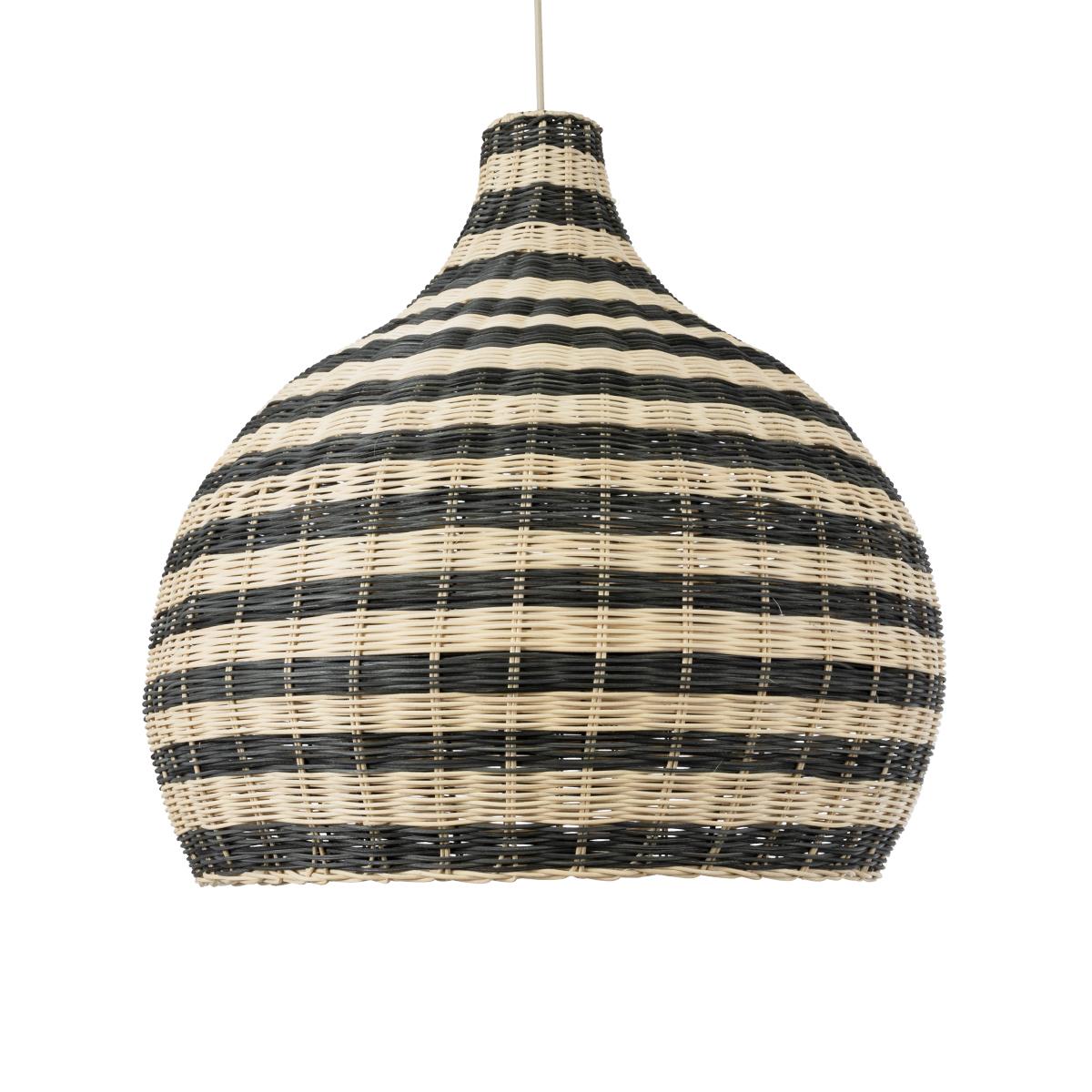 GloboStar® JAMAICA 01955 Boho Κρεμαστό Φωτιστικό Οροφής Μονόφωτο 1 x E27 AC220-240V IP20 - Φ60 x Υ60cm - Μπεζ - Χακί Ξύλινο Πλέγμα Καμπάνα - 5 Χρόνια Εγγύηση - Image 5