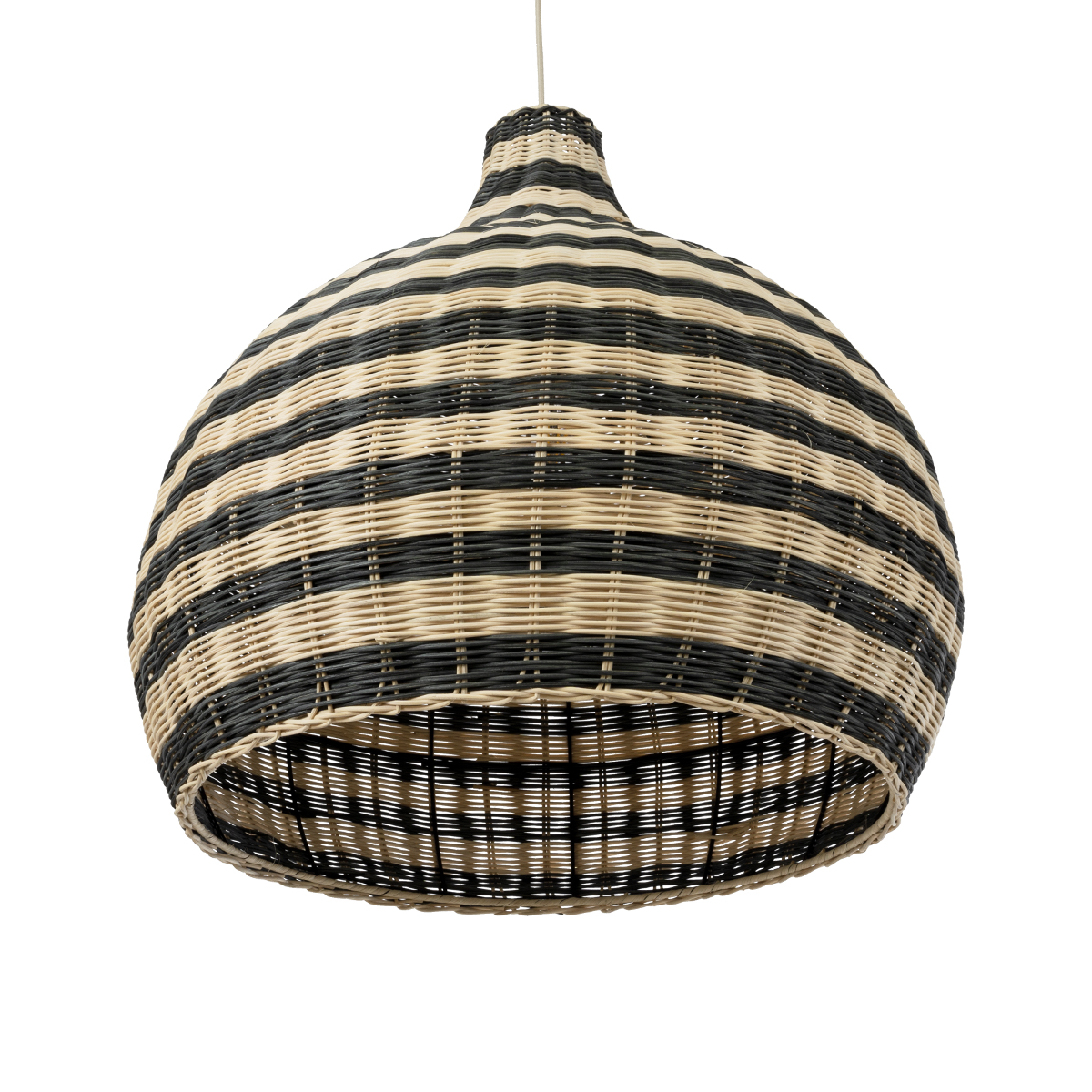 GloboStar® JAMAICA 01955 Boho Κρεμαστό Φωτιστικό Οροφής Μονόφωτο 1 x E27 AC220-240V IP20 - Φ60 x Υ60cm - Μπεζ - Χακί Ξύλινο Πλέγμα Καμπάνα - 5 Χρόνια Εγγύηση - Image 6