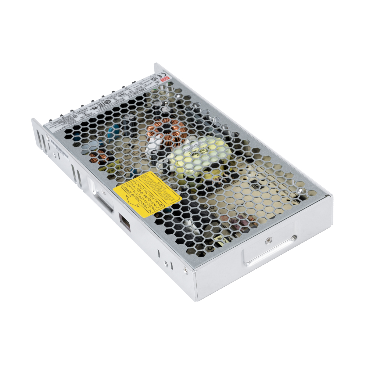 GloboStar® LRS-200-12 90782 MEANWELL Ρυθμιζόμενο Μεταλλικό Τροφοδοτικό PELV για Προϊόντα LED 200W 17A - AC 220-240V σε DC 12V - Ρυθμιζόμενο από 10.2VDC έως 13.8VDC - IP20 Μ21.5 x Π11.5 x Υ3cm - 3 Years Warranty - Image 3