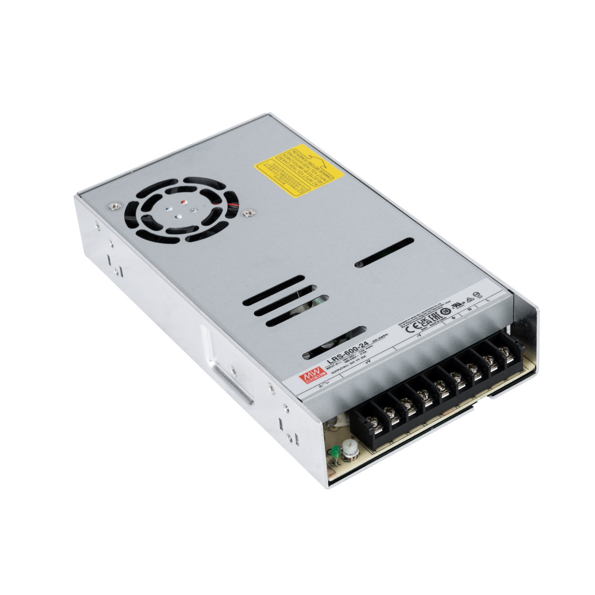 GloboStar® LRS-600-24 90788 MEANWELL Ρυθμιζόμενο Μεταλλικό Τροφοδοτικό PELV για Προϊόντα LED 600W 25A - AC 220-240V σε DC 24V - Ρυθμιζόμενο από 22.8VDC έως 26.4VDC - IP20 Μ22.5 x Π12.4 x Υ4.1cm - 3 Years Warranty - Image 2
