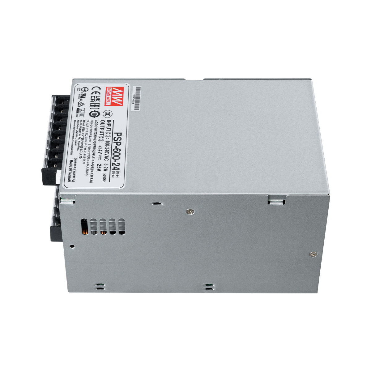 GloboStar® PSP-600-24 90791 MEANWELL Ρυθμιζόμενο Μεταλλικό Τροφοδοτικό PELV για Προϊόντα LED 600W 25A - AC 220-240V σε DC 24V - Ρυθμιζόμενο από 20VDC έως 26.4VDC - IP20 Μ17 x Π12 x Υ9.3cm - 3 Years Warranty - Image 4