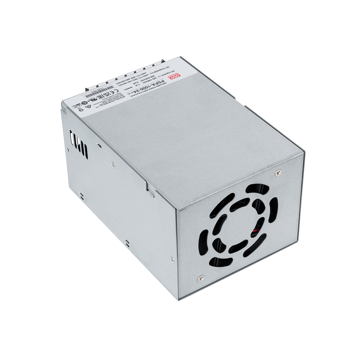 GloboStar® PSPA-1000-24 90792 MEANWELL Ρυθμιζόμενο Μεταλλικό Τροφοδοτικό PELV για Προϊόντα LED 1000W 42A - AC 220-240V σε DC 24V - Ρυθμιζόμενο από 22VDC έως 28VDC - IP20 Μ17 x Π12 x Υ9.3cm - 3 Years Warranty - Image 3