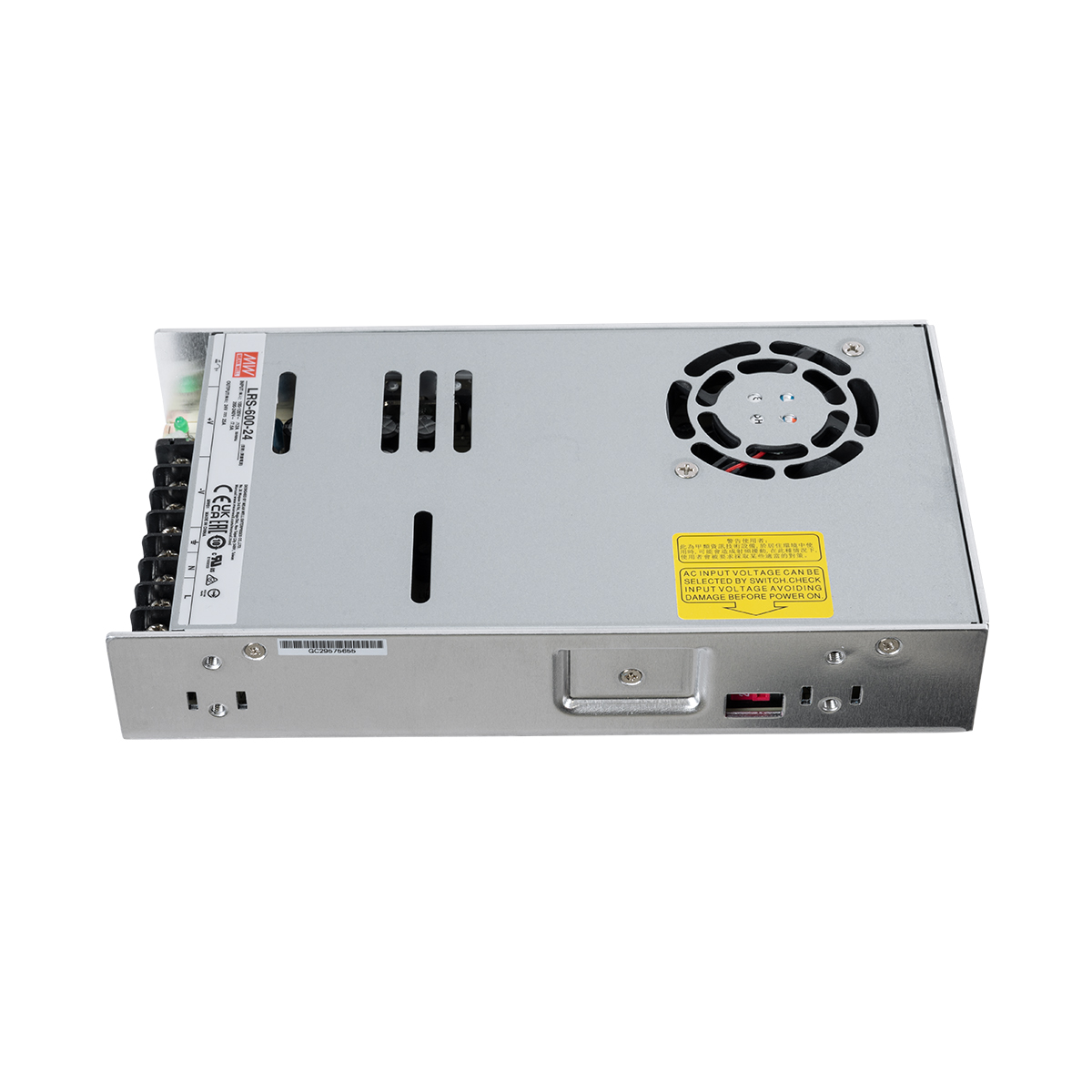 GloboStar® LRS-600-24 90788 MEANWELL Ρυθμιζόμενο Μεταλλικό Τροφοδοτικό PELV για Προϊόντα LED 600W 25A - AC 220-240V σε DC 24V - Ρυθμιζόμενο από 22.8VDC έως 26.4VDC - IP20 Μ22.5 x Π12.4 x Υ4.1cm - 3 Years Warranty - Image 4