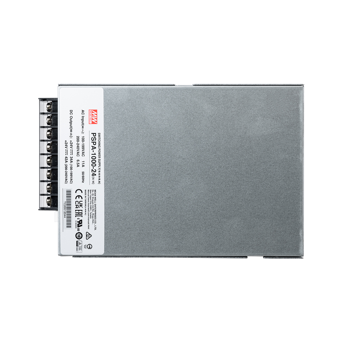GloboStar® PSPA-1000-24 90792 MEANWELL Ρυθμιζόμενο Μεταλλικό Τροφοδοτικό PELV για Προϊόντα LED 1000W 42A - AC 220-240V σε DC 24V - Ρυθμιζόμενο από 22VDC έως 28VDC - IP20 Μ17 x Π12 x Υ9.3cm - 3 Years Warranty - Image 6