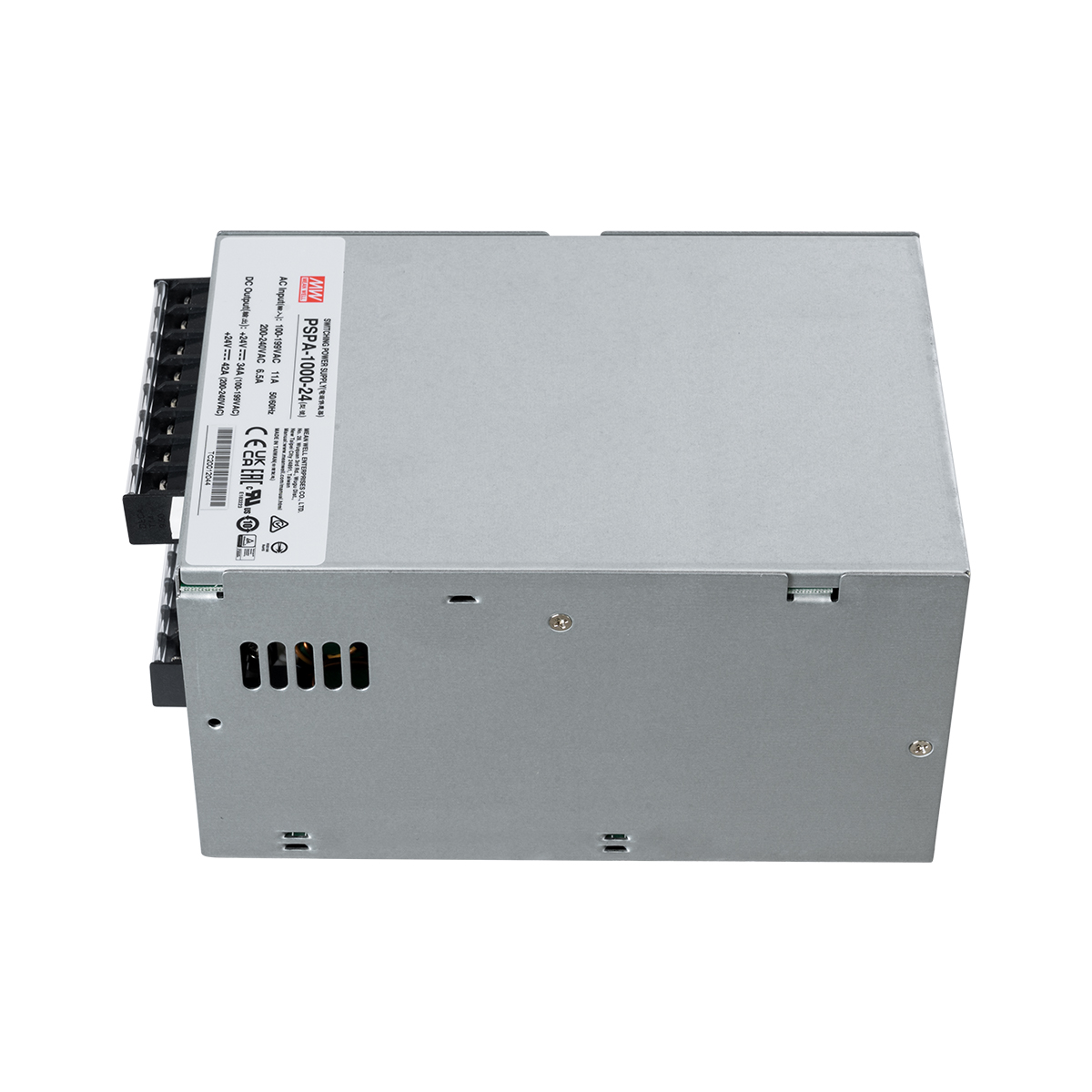 GloboStar® PSPA-1000-24 90792 MEANWELL Ρυθμιζόμενο Μεταλλικό Τροφοδοτικό PELV για Προϊόντα LED 1000W 42A - AC 220-240V σε DC 24V - Ρυθμιζόμενο από 22VDC έως 28VDC - IP20 Μ17 x Π12 x Υ9.3cm - 3 Years Warranty - Image 4