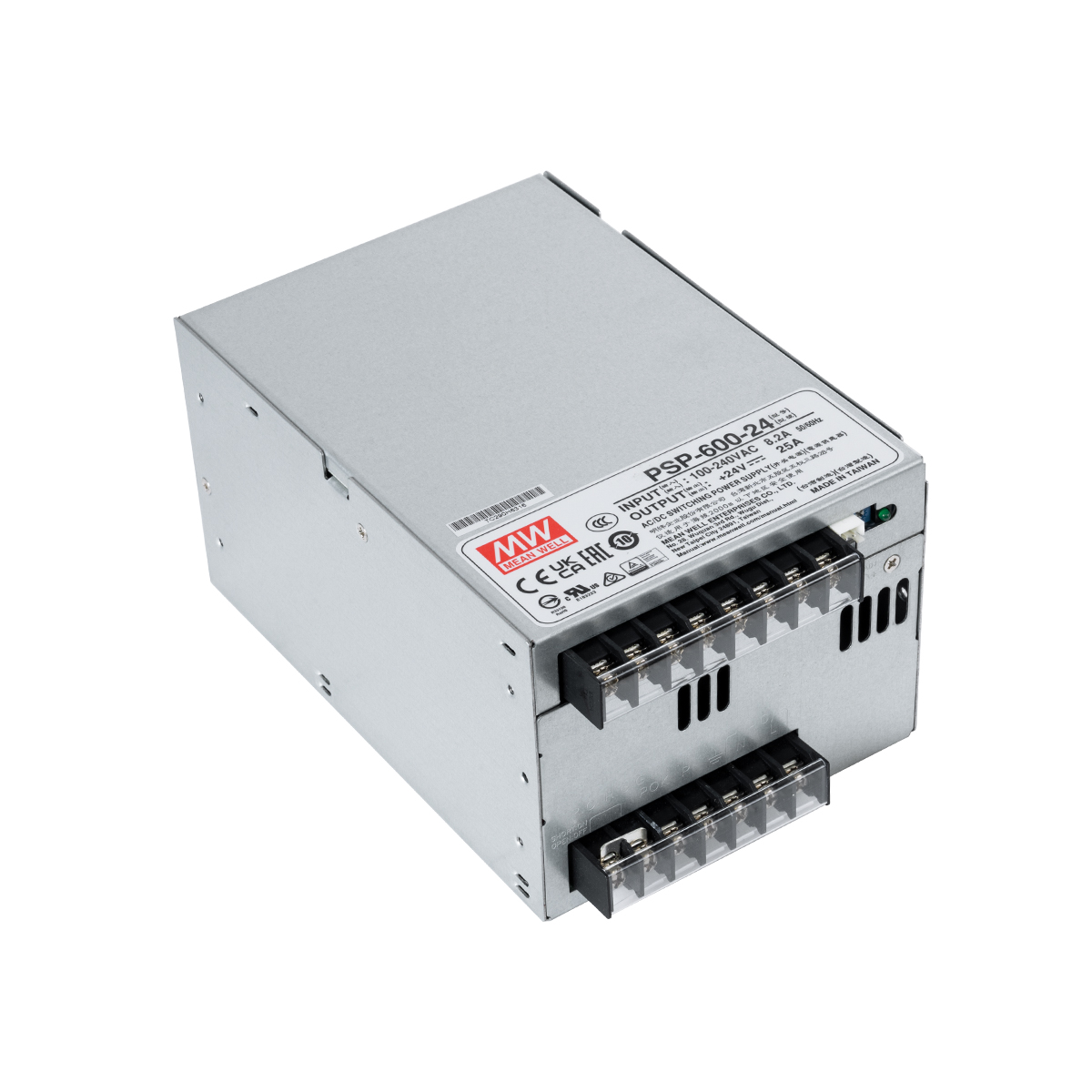 GloboStar® PSP-600-24 90791 MEANWELL Ρυθμιζόμενο Μεταλλικό Τροφοδοτικό PELV για Προϊόντα LED 600W 25A - AC 220-240V σε DC 24V - Ρυθμιζόμενο από 20VDC έως 26.4VDC - IP20 Μ17 x Π12 x Υ9.3cm - 3 Years Warranty - Image 2