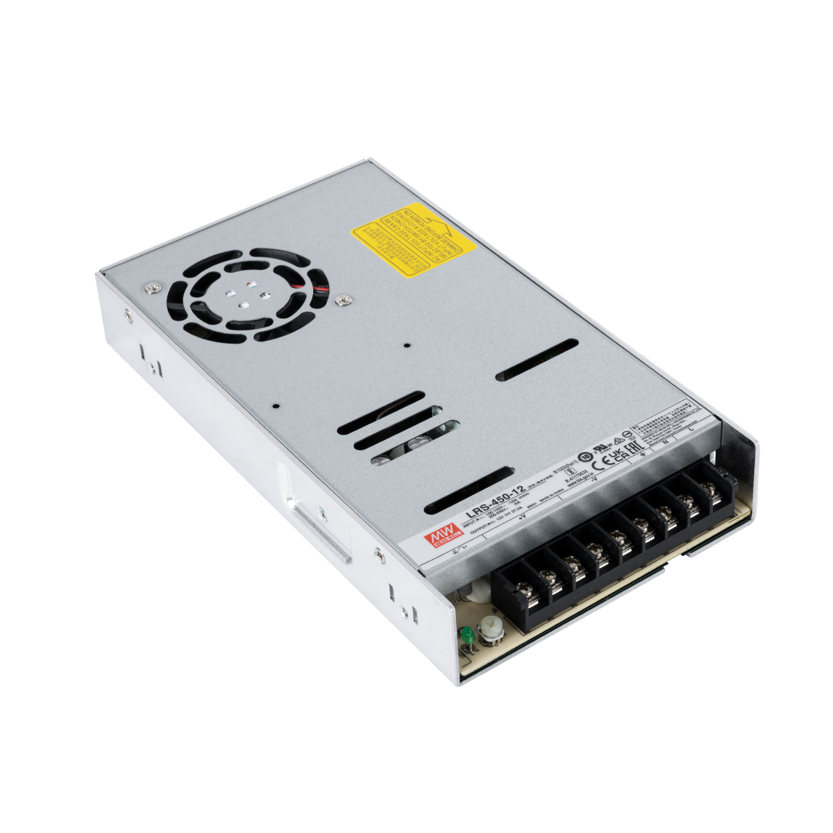 GloboStar® LRS-450-12 90786 MEANWELL Ρυθμιζόμενο Μεταλλικό Τροφοδοτικό PELV για Προϊόντα LED 450W 37.5A - AC 220-240V σε DC 12V - Ρυθμιζόμενο από 10.2VDC έως 13.8VDC - IP20 Μ22.5 x Π12.4 x Υ3.5cm - 3 Years Warranty - Image 2