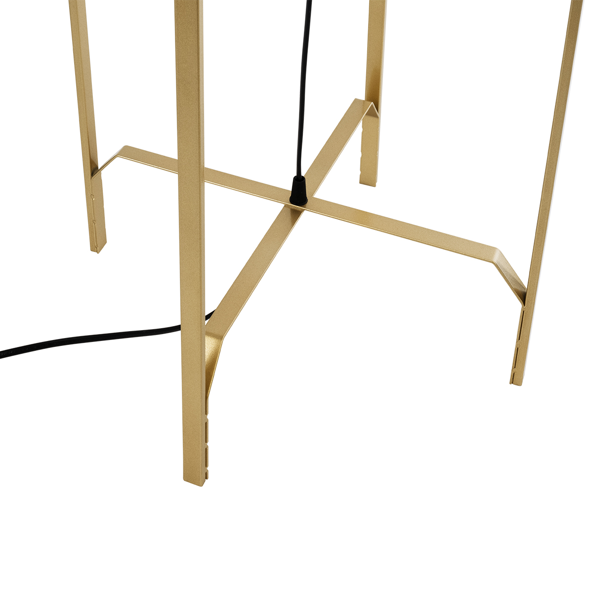 GloboStar® MEILANI 02301 Boho Επιδαπέδιο Φωτιστικό Μονόφωτο 1 x E27 AC220-240V IP20 - Φ40 x Υ150cm - Χρυσό Μεταλλικό με Μπεζ Ξύλινο Ρατάν Πλέγμα - 5 Χρόνια Εγγύηση - Image 9