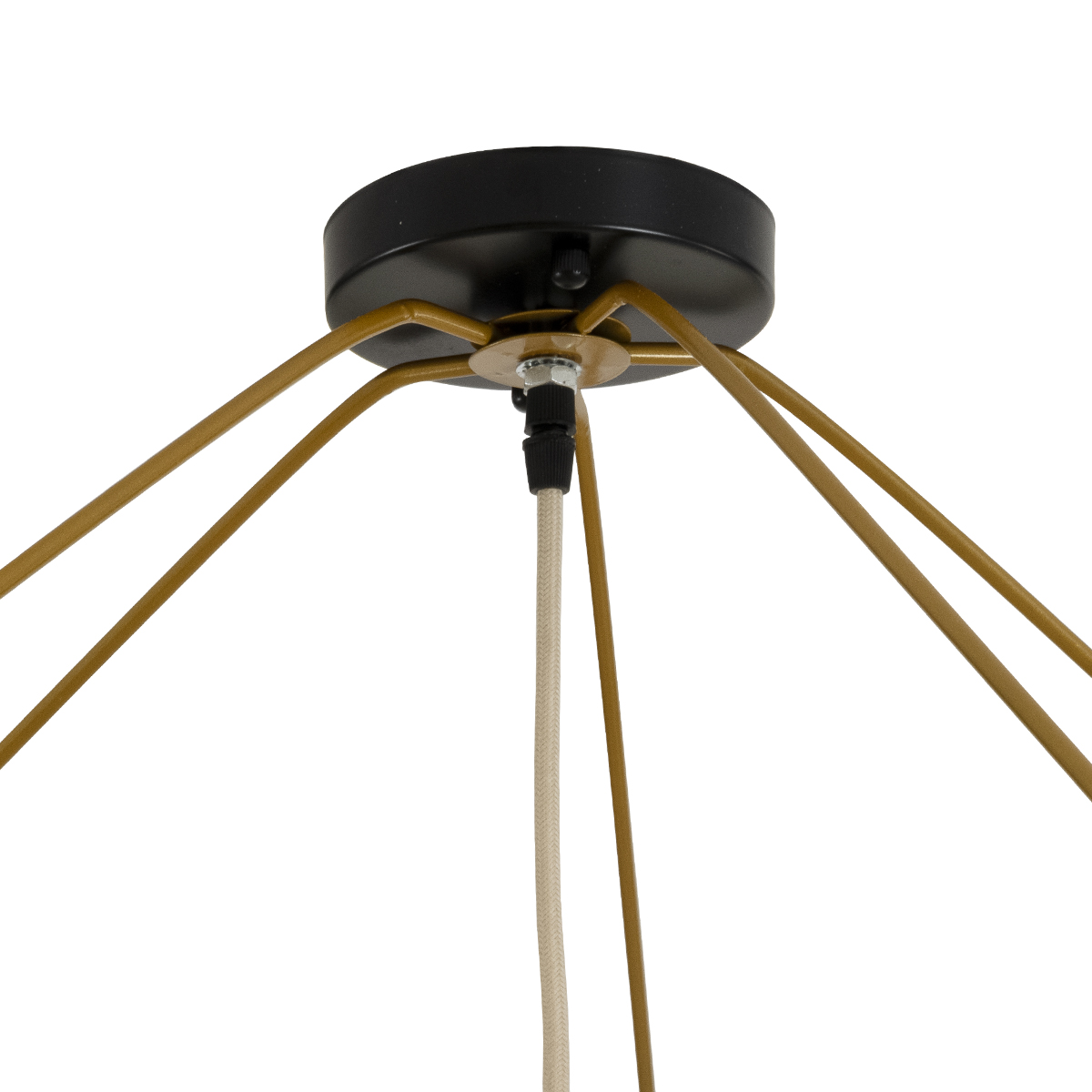 GloboStar® PALERMO 02309 Boho Φωτιστικό Οροφής Μονόφωτο 1 x E27 AC220-240V IP20 - Φ150 x Υ78cm - Μπεζ Ξύλινο Μπαμπού Πλέγμα - 5 Χρόνια Εγγύηση - Image 8