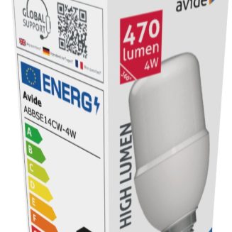 Avide LED Bright Stick Bulb T37 4W E14 CW 6400K