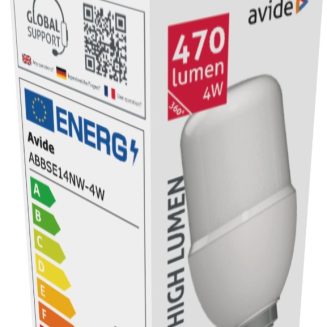 Avide LED Bright Stick Bulb T37 4W E14 NW 4000K