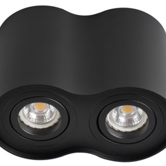 Avide GU10 Spot Light Round Black Swivel Double