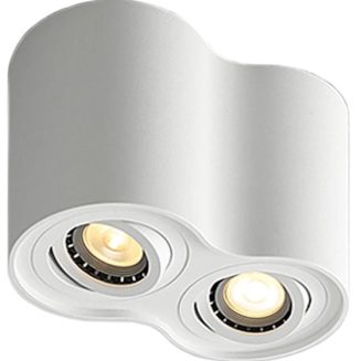 Avide GU10 Spot Light Round White Swivel Double