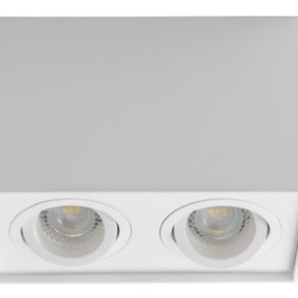 Avide GU10 Spot Light Square White Swivel Double