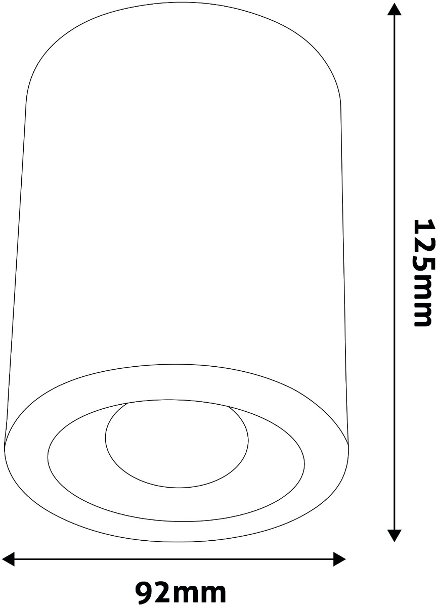Avide GU10 Spot Light Round White Swivel 125mm