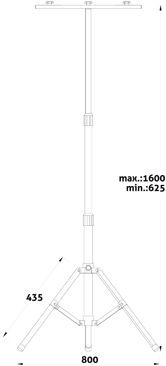 Avide Flood Light Tripod Double - Image 3