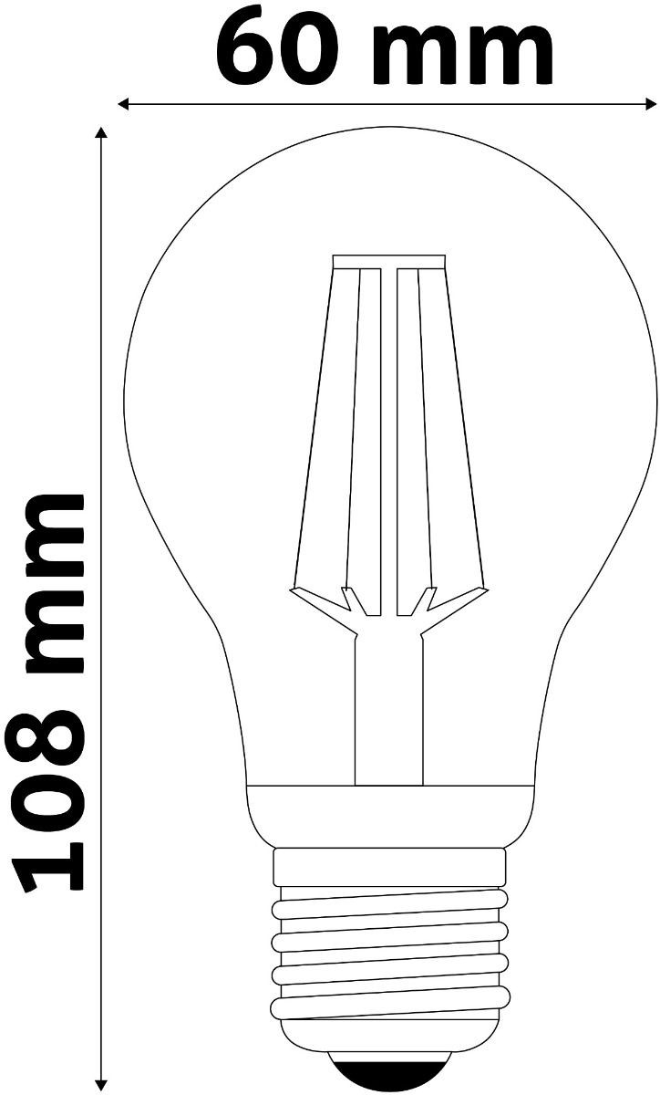 Avide LED Filament Κοινή 3.8W E27 Θερμό 3000K Super Υψηλής Φωτεινότητας - Image 3
