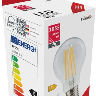 Avide LED Filament Κοινή  9W E27 360° Θερμό 2700K Υψηλής Φωτεινότητας Ντιμαριζόμενο