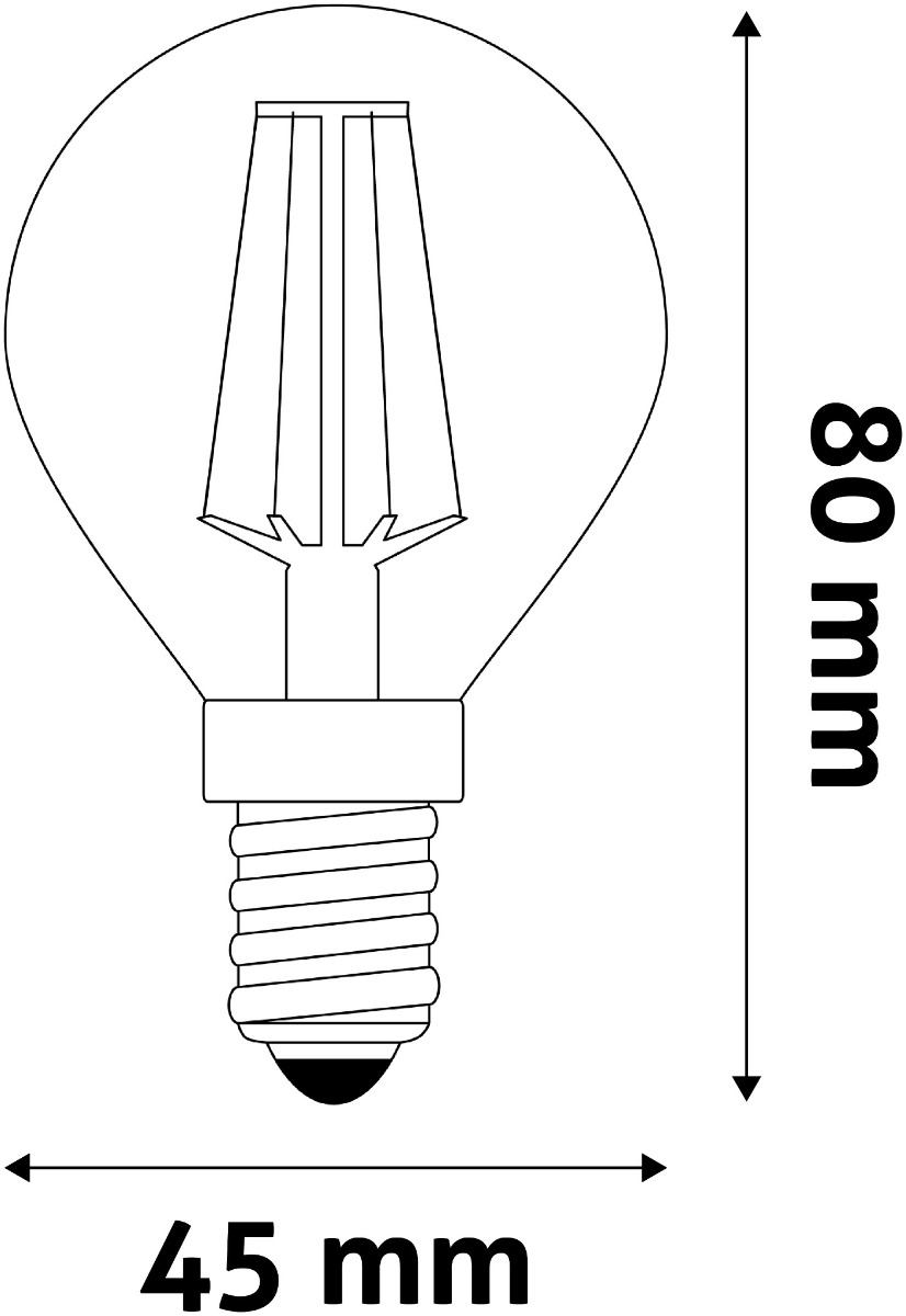 Avide LED Filament Σφαιρική 4.9W E14 Λευκό 4000K Super Υψηλής Φωτεινότητας - Image 3