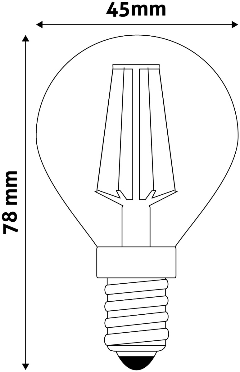 Avide LED Filament Σφαιρική 4W E14 360° Λευκό 4000K - Image 3