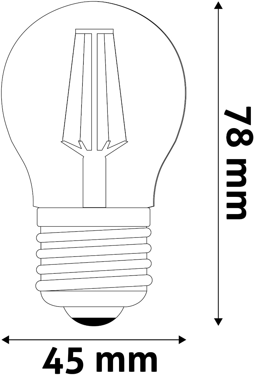 Avide LED Filament Mini Globe 6.5W E27 WW 2700K High Lumen - Image 3