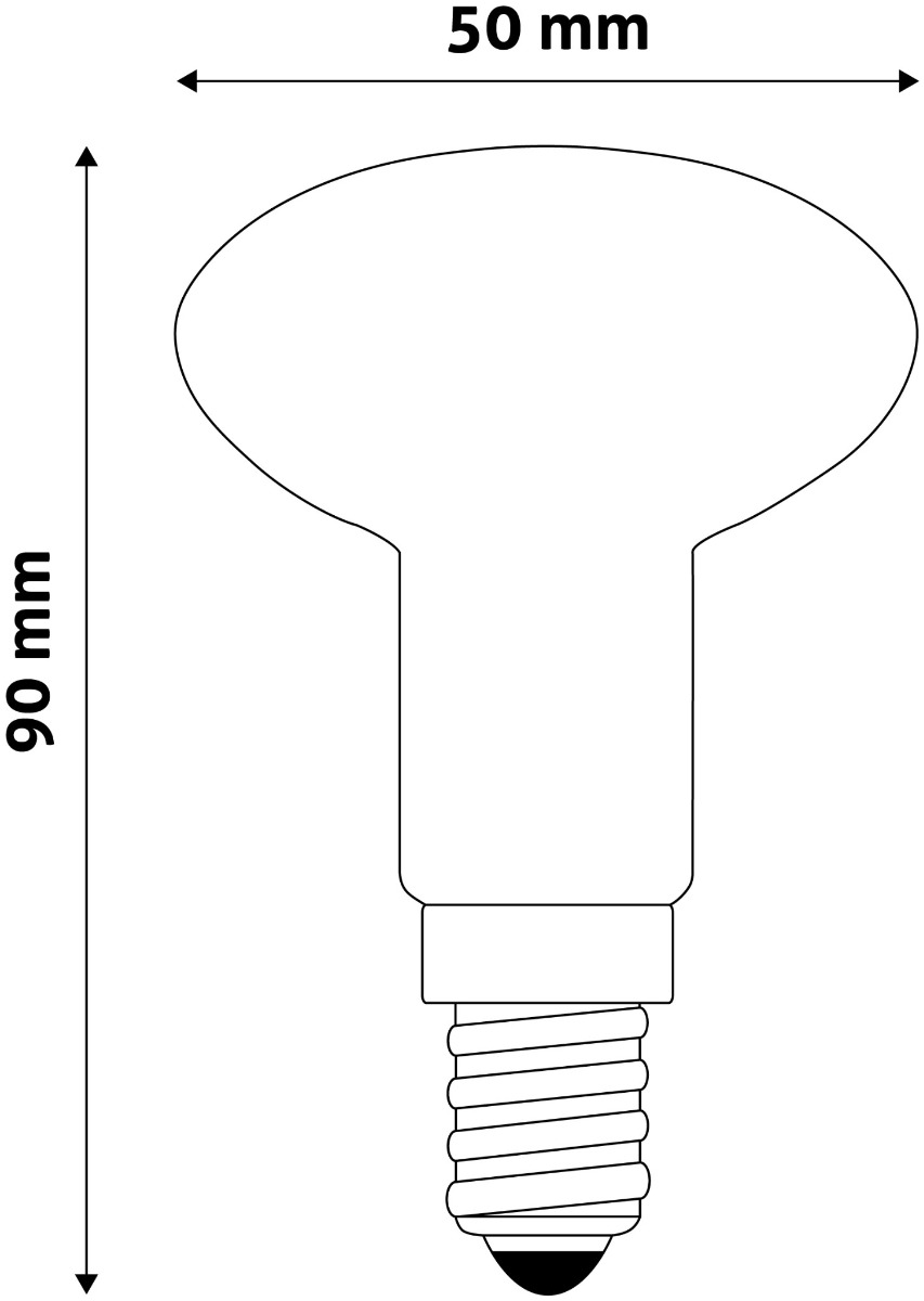 Avide LED Filament R50 4W E14 160° Θερμό 2700K - Image 3