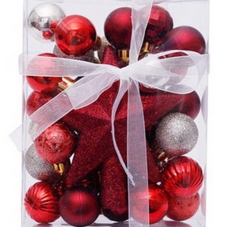Artezan Christmas Ball 3cm Full Set Red White + Top 30pcs/box