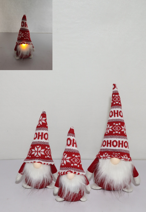 Artezan LED Christmas Gnome 25cm-LED Nose, 2xCR2032 incl. - Image 2