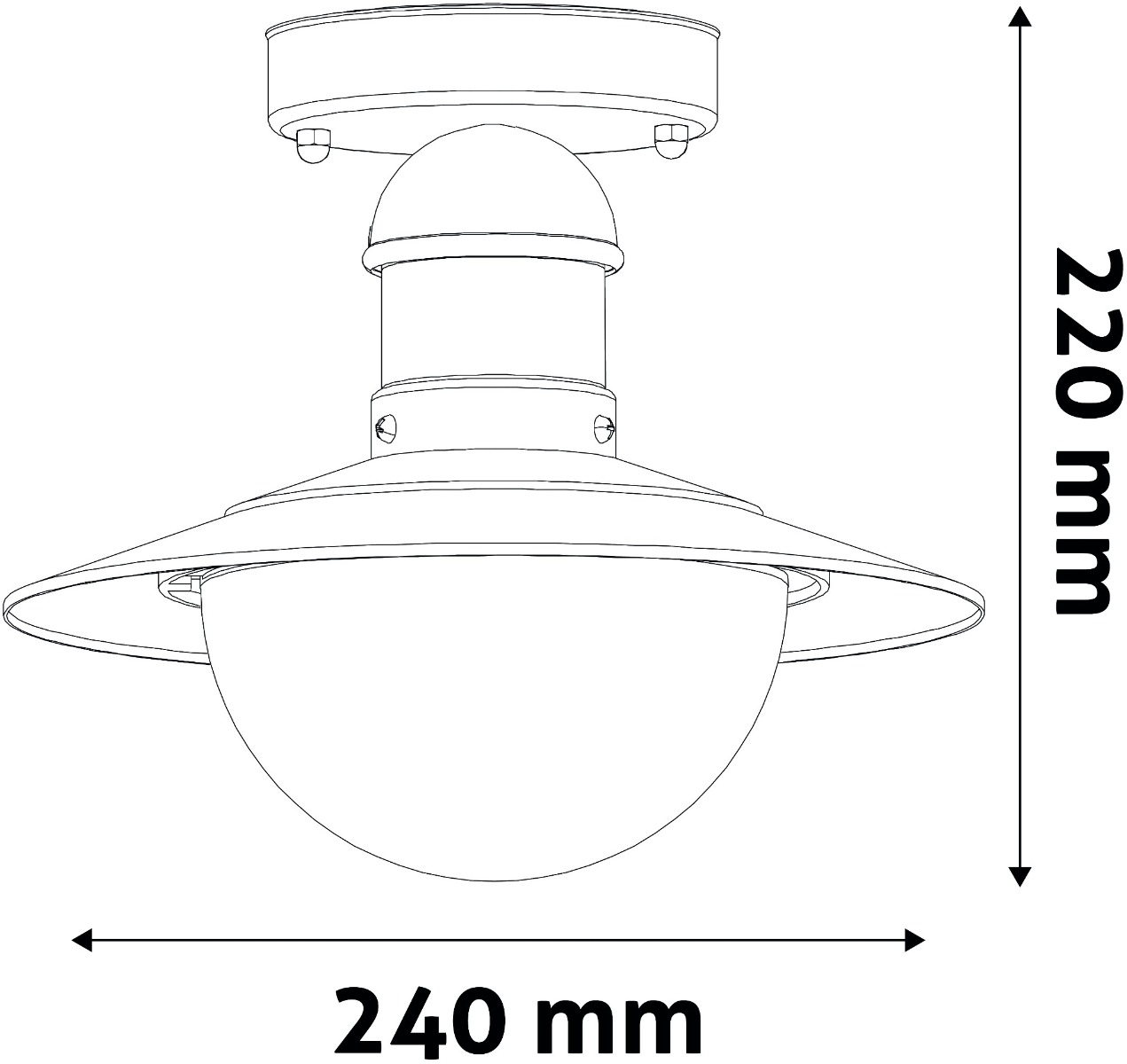 Avide Outdoor Ceiling Lamp Imperial 1xE27 IP44 Antique Gold - Image 3