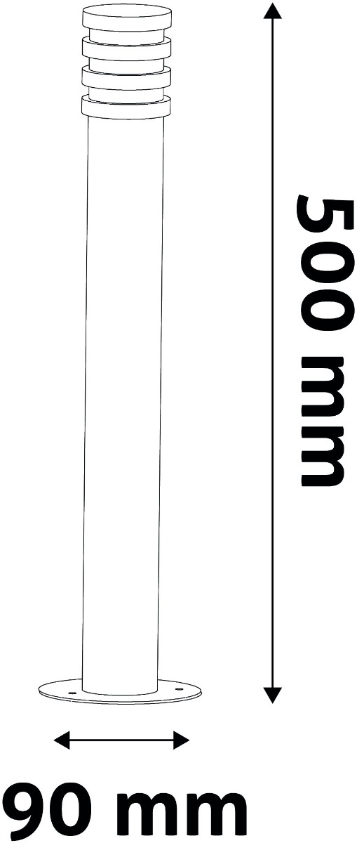 Avide Outdoor Post Lamp Sunset LED 1.5W WW 500mm IP44 Satin Nickel - Image 3
