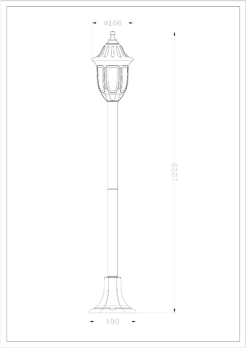 Avide Εξωτερικό Φωτιστικό Κολώνα Mateo-XL 122cm 1xE27 IP44 Μαύρο - Image 3