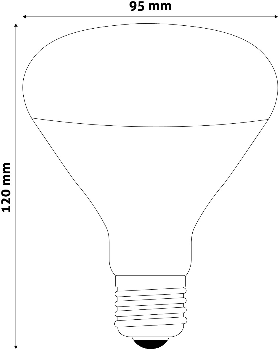 Avide Λάμπα Υπερύθρων R95 E27 100W Κόκκινο - Image 4