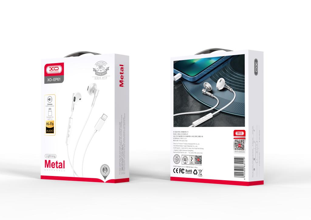 XO EP61 Handsfree Lighting Silver - Image 3