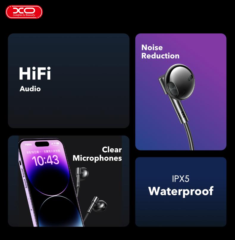 XO EP61 Handsfree Lighting Silver - Image 4